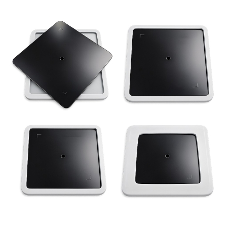 GPS-Antennen Befestigungsplatte (Metall) – Quadratisch mit Bohrung