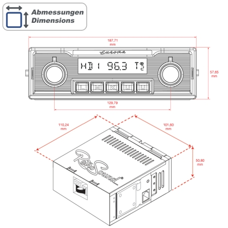 RETROSOUND Design Europa DAB+ Komplett-Set