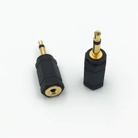 Gold 2,5mm Mono weiblich auf 3,5mm Mono männlich Audio-Adapter zur Verbesserung