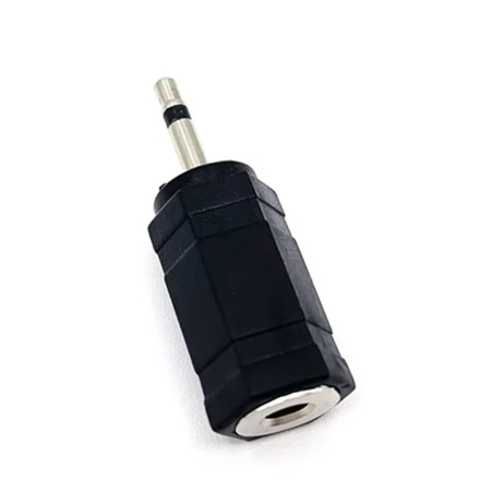 Audio-Adapter: 2,5mm Mono-Klinkenstecker auf 3,5mm Klinkenbuchse (Silber)