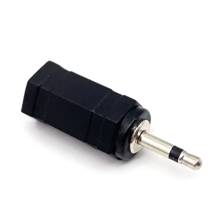 Audio-Adapter: 2,5mm Mono-Klinkenstecker auf 3,5mm Klinkenbuchse (Silber)