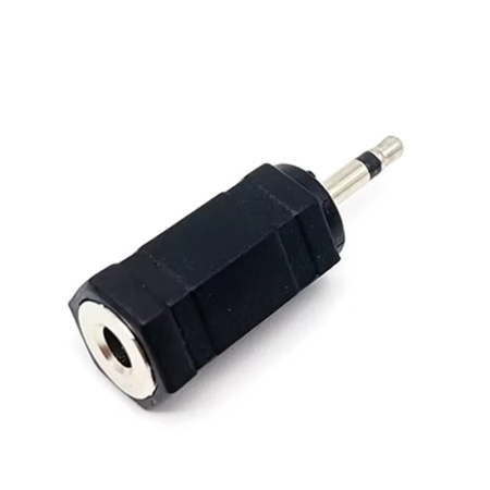 Audio-Adapter: 2,5mm Mono-Klinkenstecker auf 3,5mm Klinkenbuchse (Silber)