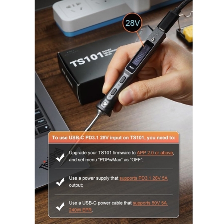 Lötkolben mit USB-Anschluss und BC2 Lötspitze