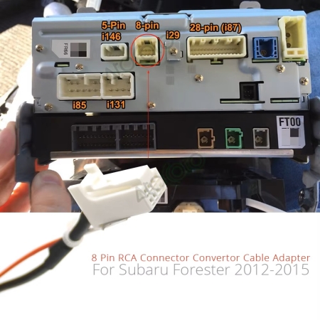 8-Pin Rückfahrkamera-Adapter auf RCA für Subaru Forester (2012–2015)