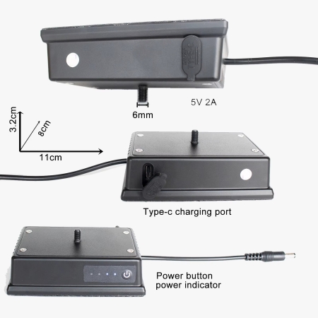 Wasserdichter Magnet-Powerbank 15.000 mAh mit 12V DC-Anschluss