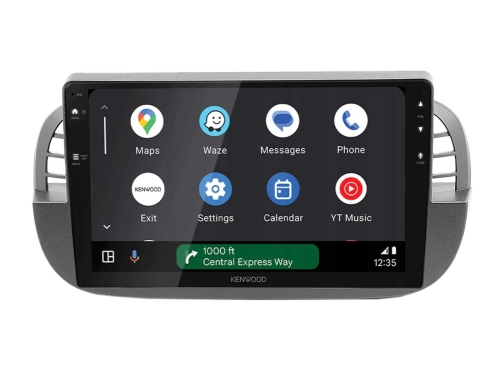 9 Radioblende Fiat 500 10/2007-07/2015 schwa