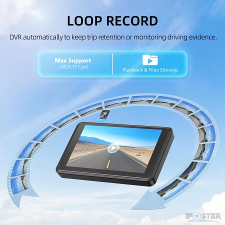 Kabellose Solar-Rückfahrkamera mit Magnetbefestigung, IPS Touch-Monitor 5 zoll