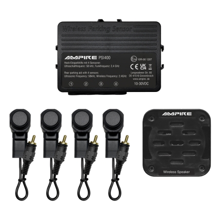 Einparkhilfe für Heck-Stossfänger, Schwarz matt, Hinterbau-Montage