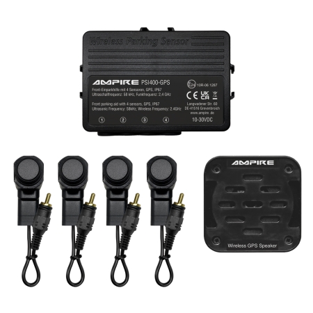 Einparkhilfe für Front-Stossfänger, GPS gesteuert,Schwarz matt,Hinterbau-Montage