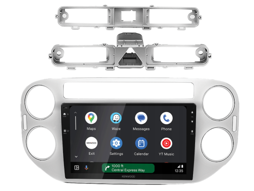 9 Radioblende VW Tiguan 06/2011-04/2016 silber