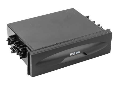 Ablagefach für 2-DIN Radioblenden (schraubbar) mit Schublade