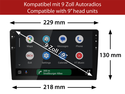 9 Radioblende VW T6(7HC) 07/2015-08/2019