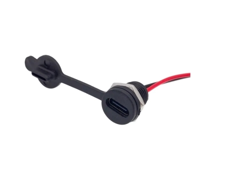 USB Typ C Stecker Typ-C Wasserdicht Schwarz 5V-3A