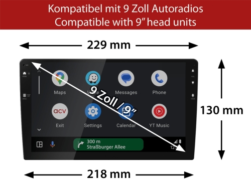 9 Kit Audi A3(8P) 07/2003-04/2013 schwarz LFB/Antenne