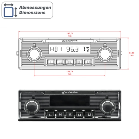 RETROSOUND Displayeinheit Europa
