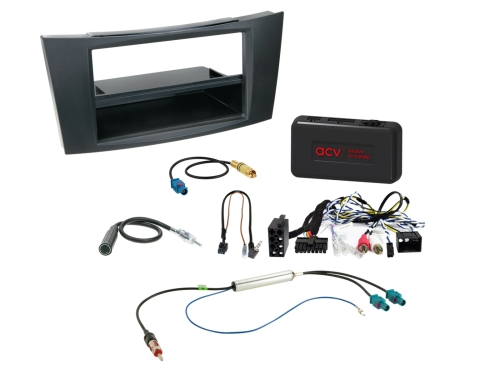2-DIN Kit mit Fach Mercedes CLS/E-Klasse LFB/Antenne/Amp