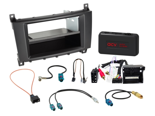 2-DIN Kit mit Fach Mercedes C-Klasse 2004-2008 LFB/Amp