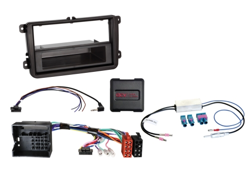 2-ISO Kit mit Fach Seat/Skoda/VW Fahrzeuge LFB/Antenne DIN