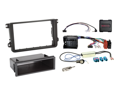 2-DIN Kit mit Fach Seat/Skoda/VW Fahrzeuge LFB/Antenne