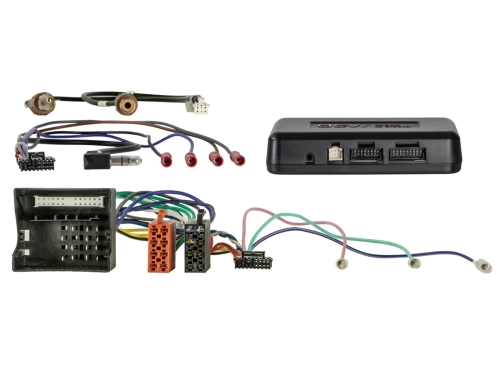 2-DIN Kit mit Fach Skoda/VW Klavierlack 40Pin/52Pin i-dapter