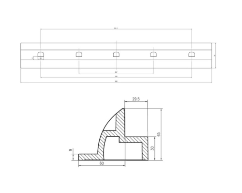 Solarmodul Halterung HXH68/W ASA Kunststoff weiß