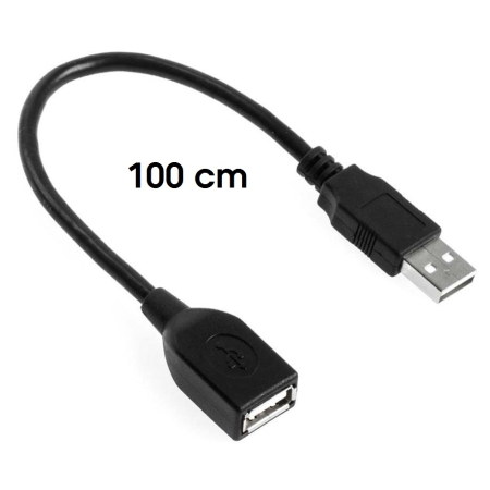 USB-2.0-High-Speed-Verlängerungskabel Schwarz 100cm