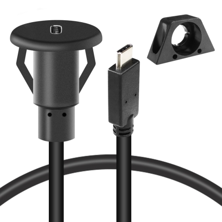 USB-C Einbaubuchse mit 15cm Kabel auf USB-C