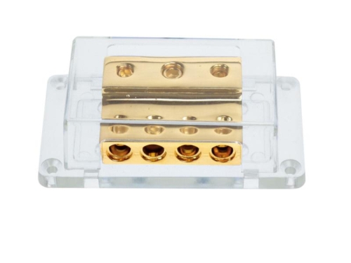 Verteilerblock (gold) 1 x 50 mm² + 2 x 20 mm² / 4 x 20 mm²