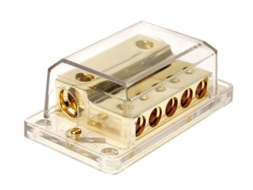 Verteilerblock (gold) 2 x 35-50 mm² / 5 x 20 mm²