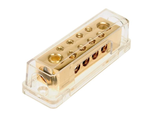 Verteilerblock (gold) 2 x 50 mm² / 8 x 10 mm²