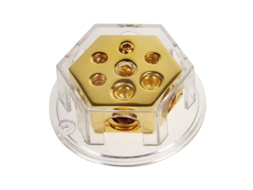 Verteilerblock (gold) 2 x 20 mm² / 4 x 10 mm²