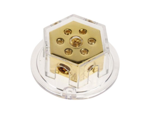 Verteilerblock (gold) 2 x 50 mm² / 4 x 20 mm²