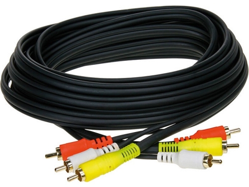 A/V Kabel 5 m / 3 Stecker rot-weiß-gelb