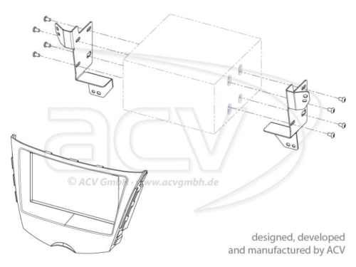 2-DIN RB Kia Venga 2009 > schwarz