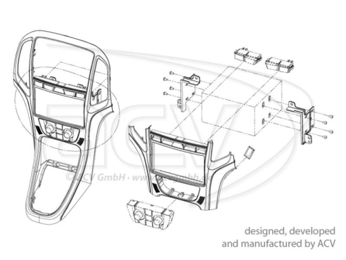 2-DIN RB Opel Astra 2009 > titan grau