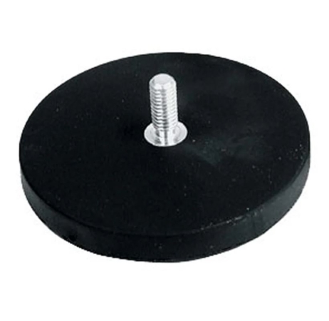 Haftmagnet rund 66mm-M6 Gewinde Gummimantel