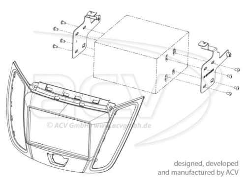 2-DIN RB Ford C-Max 2010 > dunkelgrau