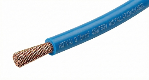 Installationskabel 0.75mm² blau 100% Kupfer