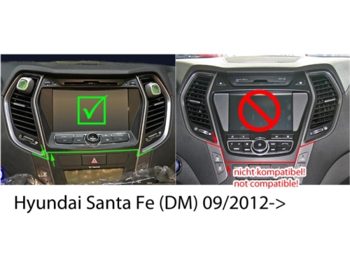 2-DIN RB Hyundai Santa Fe schwarz