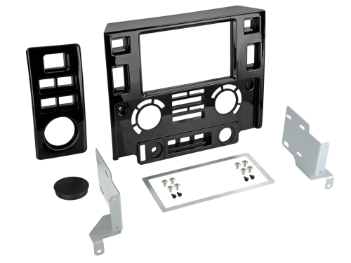 2-DIN Radioblende Landrover Defender 05/2007-08/2016 Klavierlack schwarz