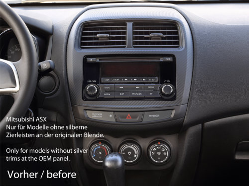 2-DIN Radioblende Mitsubishi ASX(GAO) 06/2014-08/2019