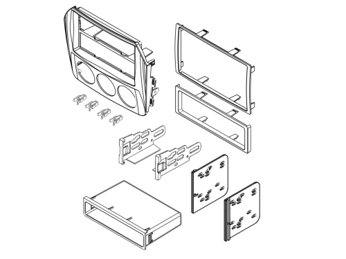 2-DIN Radioblende mit Fach Mazda Miata/MX-5 2009-2015