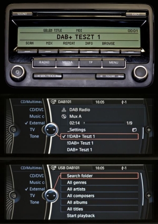 DENSION DAB+U Universal DAB Interface für werkseitig USB-Anschluss
