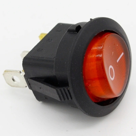 SCHALTER EIN-AUS ROT 12V DC MIT KONTROLL LED