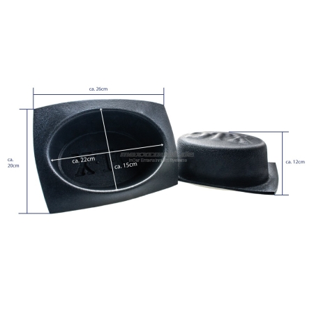 Metra VXT69 Lautsprecher-Schutzgehäuse aus Schaumstoff, oval, 6x9 Stück