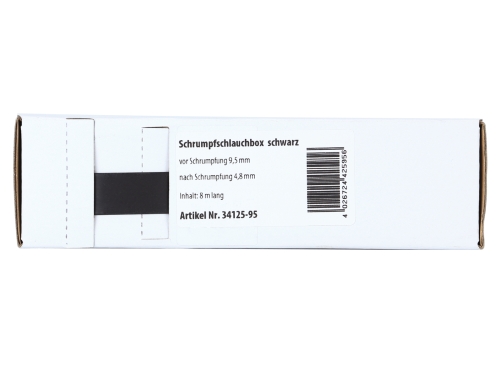Schrumpfschlauch schwarz Ø 9,5 mm/ Länge: 8 m
