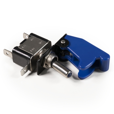 KILL-SWITCH MCPOWER MIT SCHUTZKAPPE UND LED, 12V / 20A, BLAU