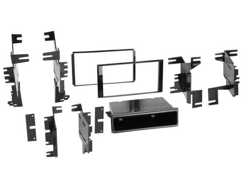 2-DIN Radioblende mit Fach Chevrolet/Nissan Klavierlack