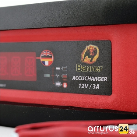 BANNER Accucharger 3A/12V, Perfektes Allround Ladegerät