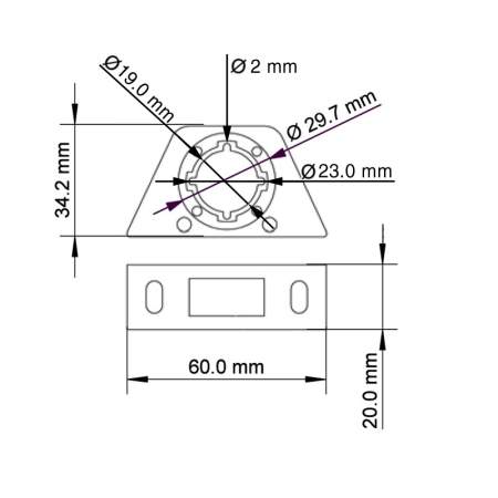 USB-Einbaubuchse mit 120cm Kabel